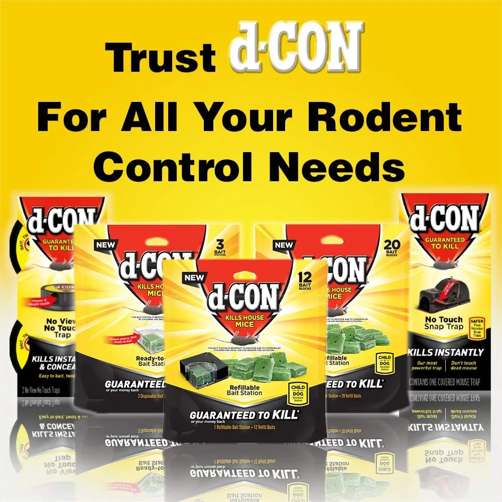 D-Con mouse bait stations and covered traps product lineup — Trust d-CON for your rodent control needs