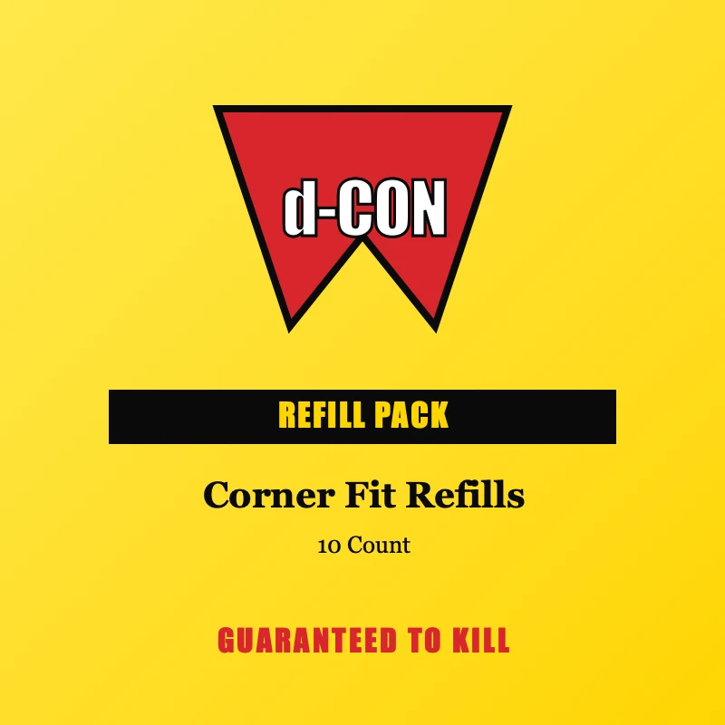 D-Con Refillable Corner Fit Mouse Poison Bait Station Refills, 10-count pouch